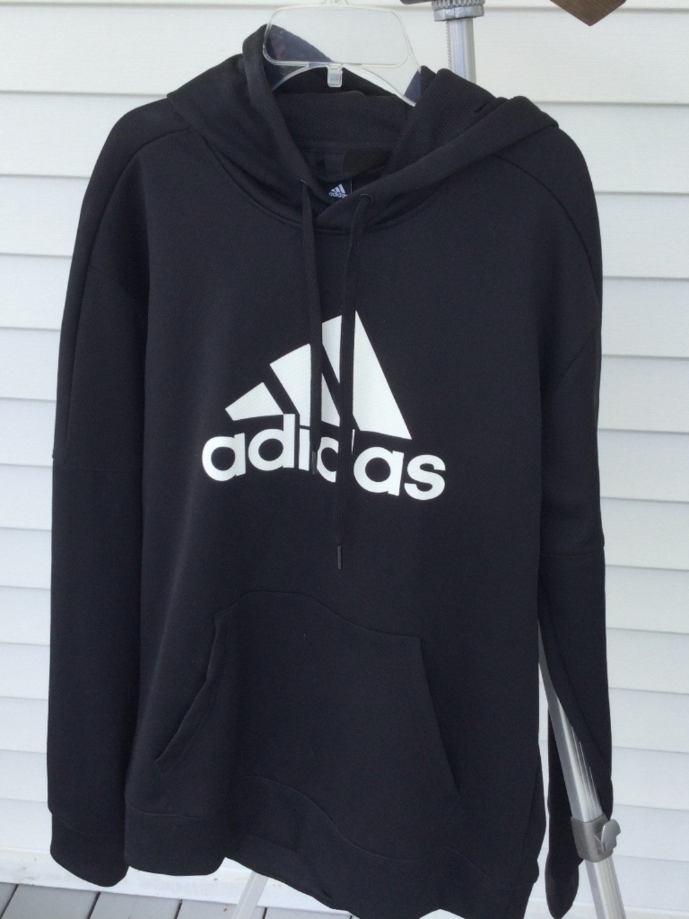 Adidas Black Pullover Hoodie MEDIUM, Unisex